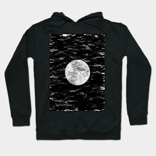 Full Moon Abstract Sketch Center. For Moon Lovers. Hoodie